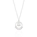 Piero Milano 18k White Gold Diamond Pendant Necklace I