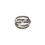 Damiani 18k White Gold Diamond Statement Ring // Ring Size: 7.25