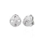 Damiani 18k White Gold Diamond Huggie Earrings II