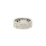 Nouvelle Bague 18k White Gold Diamond + Enamel Ring // Ring Size: 6.75