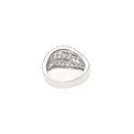 Piero Milano 18k White Gold Diamond Statement Ring // Ring Size: 6.5