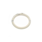 Nouvelle Bague 18k White Gold Silver Diamond + Enamel Bracelet