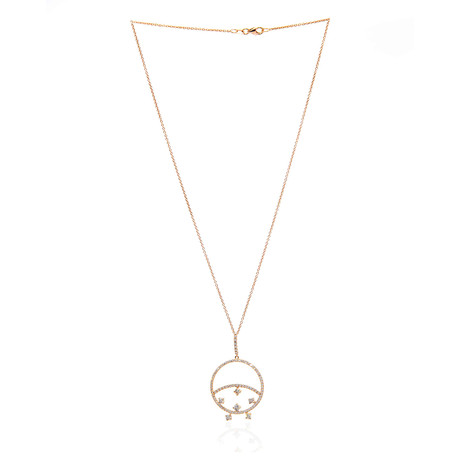 Piero Milano 18k Rose Gold Diamond Pendant Necklace