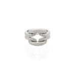 Damiani 18k White Gold Diamond Ring II // Ring Size: 7