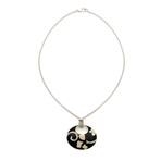 Nouvelle Bague 18k White Gold Diamond + Enamel Necklace II