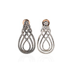 Damiani 18k Two-Tone Gold Diamond Dangle Earrings