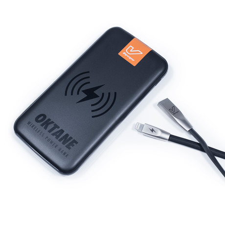 OKTANE™ Wireless Power Bank + Lightning Charging Cable (6 Inches)