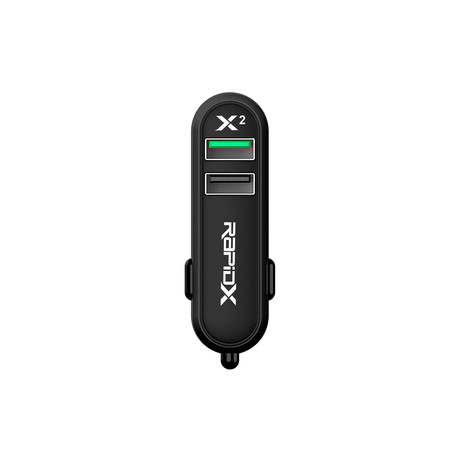 X2 // 2 Port Car Charger // Quick Charge (Tangerine)