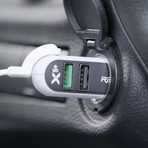 RapidX X5 Plus Car Charger // 5 Smart USB Ports (Blue)