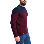 Wool Textured Sweater // Bordeaux (M)