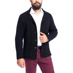 Wool Button Up Jacket // Black (XL)