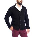 Wool Button Up Jacket // Black (L)