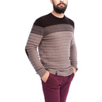 Wool Textured Sweater // Cappuccino (2XL)