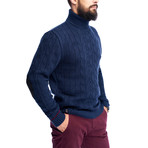 Wool Sweater + Elbow Patches // Navy (S)