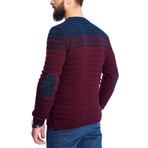Wool Textured Sweater // Bordeaux (2XL)