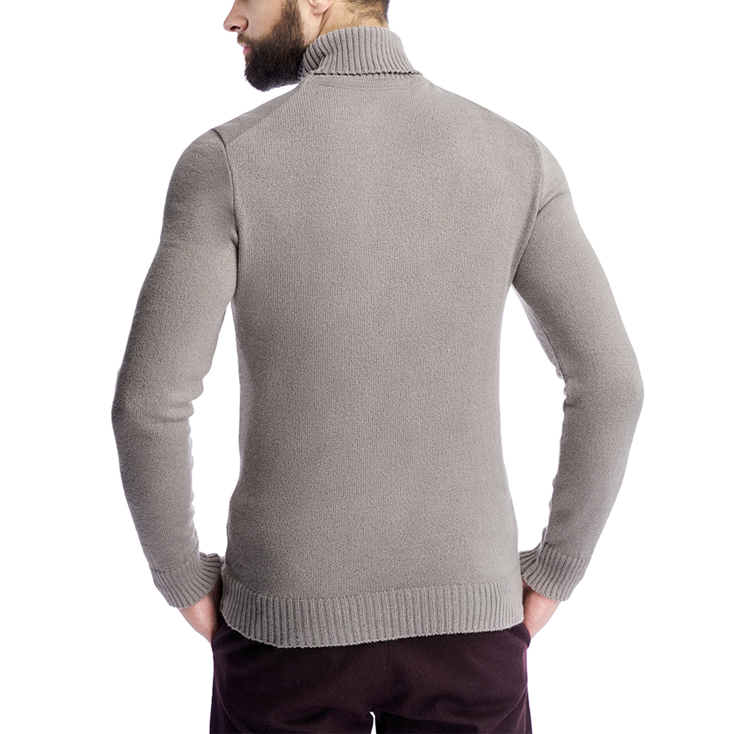 Wool Turtle Neck Sweater // Cappuccino (L) - fashion atlas - Touch of ...