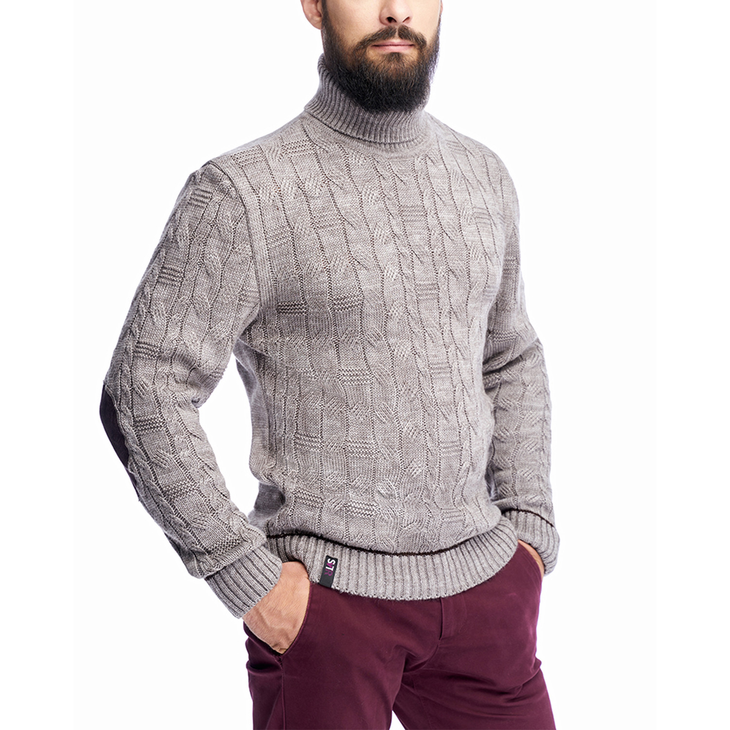 Wool Sweater + Elbow Patches // Cappuccino (M) - fashion atlas - Touch ...