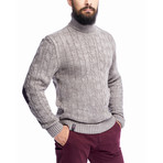 Wool Sweater + Elbow Patches // Cappuccino (L)