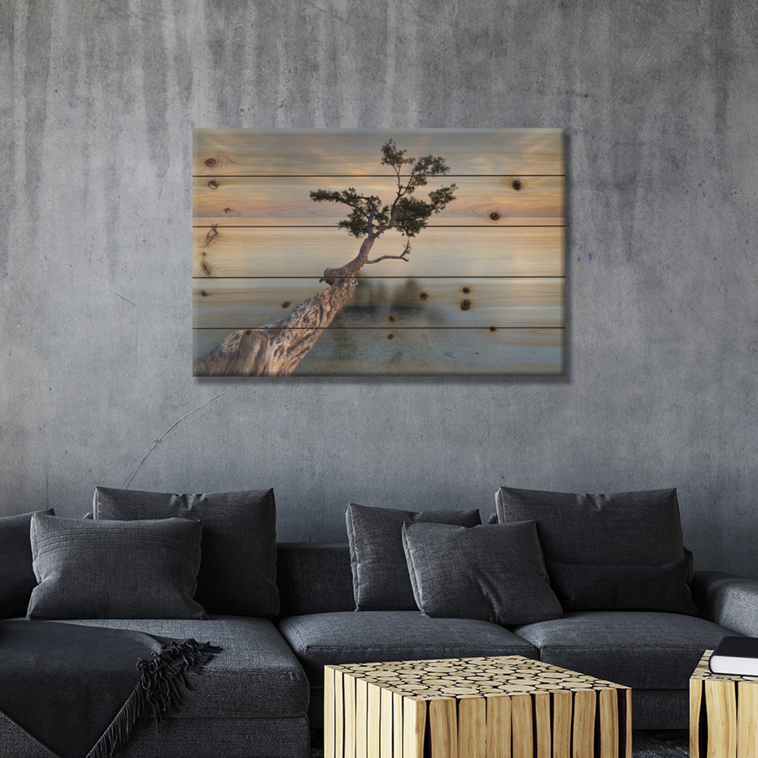 Water Tree XIV // Moises Levy (18"W x 26"H x 1.5"D) Figures in Wood