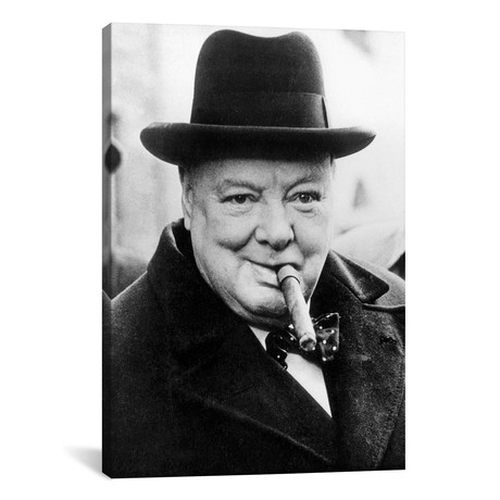 English Prime Minister Winston Churchill in 1950 // Rue Des Archives (12"W x 18"H x 0.75"D)