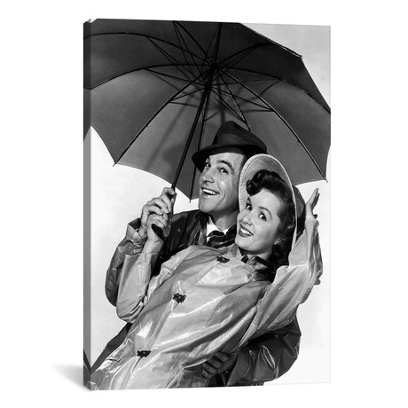 Singing In The Rain With Gene Kelly And Debbie Reynolds, 1952 // Rue Des Archives (12"W x 18"H x 0.75"D)