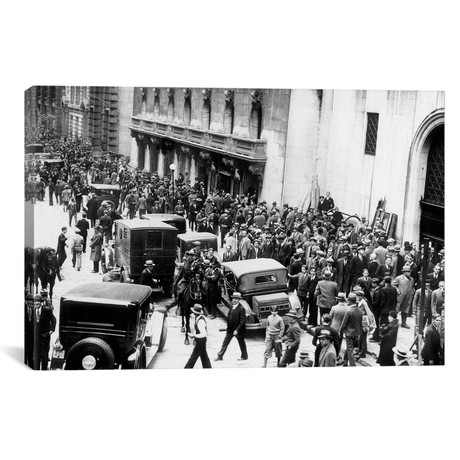 Stock Market Crash, New York, 1929 // Rue Des Archives (18"W x 12"H x 0.75"D)