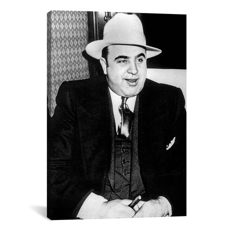 Al Capone American Mafioso in Chicago c. 1927 // Rue Des Archives (12"W x 18"H x 0.75"D)