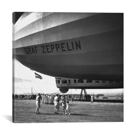 The Graf Zeppelin, German Dirigible, September 18, 1928 // Rue Des Archives (12"W x 12"H x 0.75"D)