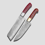 Damascus Chef Knives // Set of 2 // 01