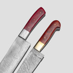 Damascus Chef Knives // Set of 2 // 01