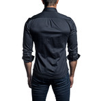 Isaac Long Sleeve Shirt // Navy (S)