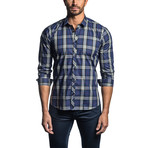 Andrew Plaid Long Sleeve Shirt // Blue (XL)