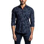 Louis Long Sleeve Shirt // Navy Blue (XL)