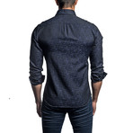 Mark Camo Long Sleeve Shirt // Dark Navy (L)
