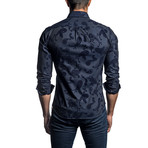 Louis Long Sleeve Shirt // Navy Blue (XL)