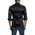 Long-Sleeve Button-Up Shirt // Black (2XL)
