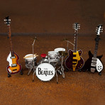The Beatles // Miniature Guitar & Drum Ed Sullivan Band Set