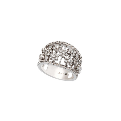 Hans D. Krieger 18k White Gold Diamond Ring I // Ring Size: 7.25