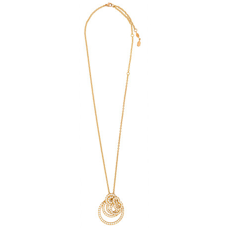 De Grisogono 18k Rose Gold Diamond Pendant Necklace