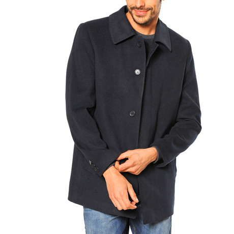 Rome Overcoat // Dark Blue (Small)