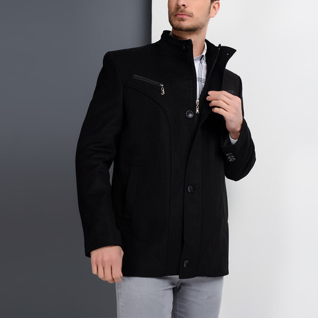 Krakow Overcoat // Black (Small)