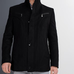 Krakow Overcoat // Black (Small)