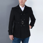 Edinburgh Overcoat // Black (Small)