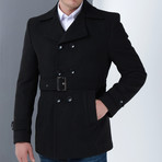 Edinburgh Overcoat // Black (Small)