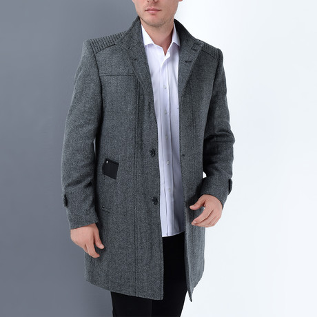 Hamburg Overcoat // Patterned Gray (Small)