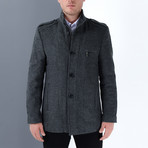 Florence Overcoat // Patterned Anthracite (Small)