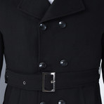 Edinburgh Overcoat // Black (Small)