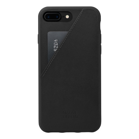 Clic Card V2 // iPhone 7+/8+ Case (Black + Black)