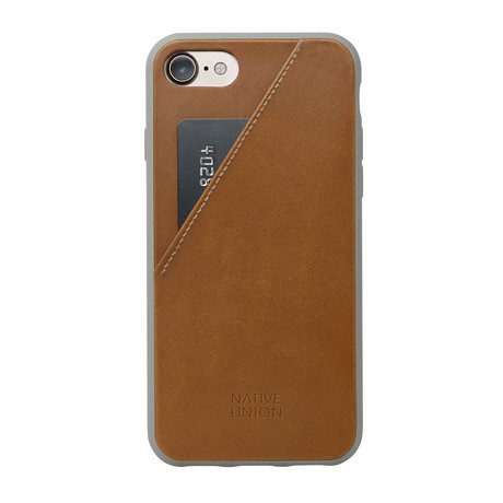Clic Card V2 // iPhone 7/8 Case // Tan + Taupe