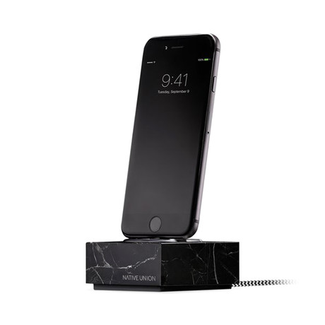 Dock+ // For iPhone // Marble (Black)